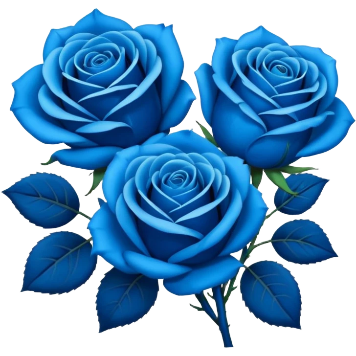 Blue roses emoji