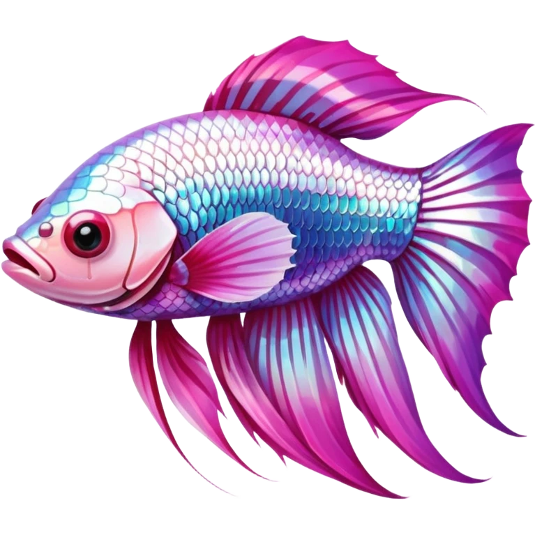 pink and white betta fish emoji