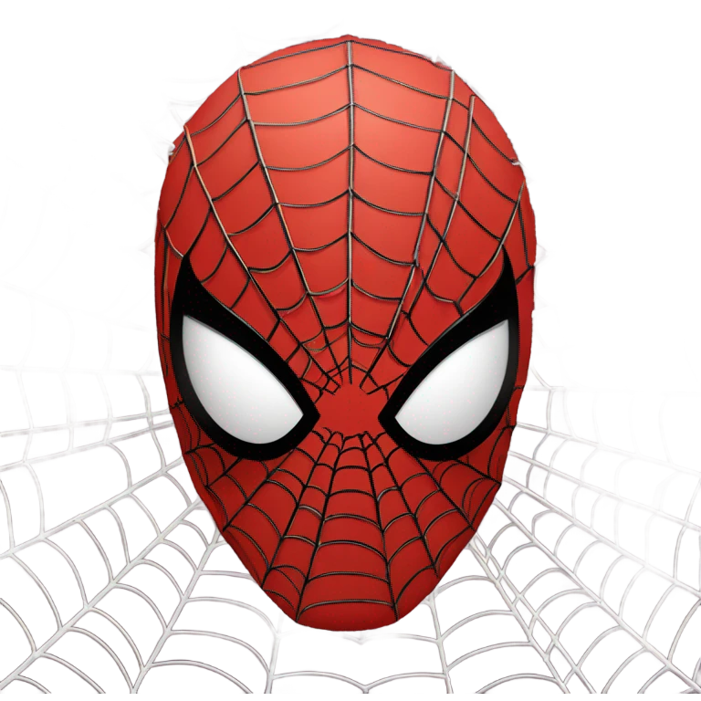 Spider man head  black and red emoji