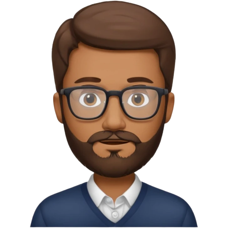 HOMME BRUN BARBE LUNETTE emoji