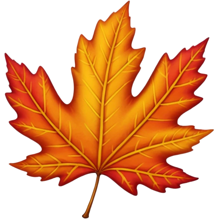 LEAF Falling FROM  tree with beautiful autumn colors, emoji