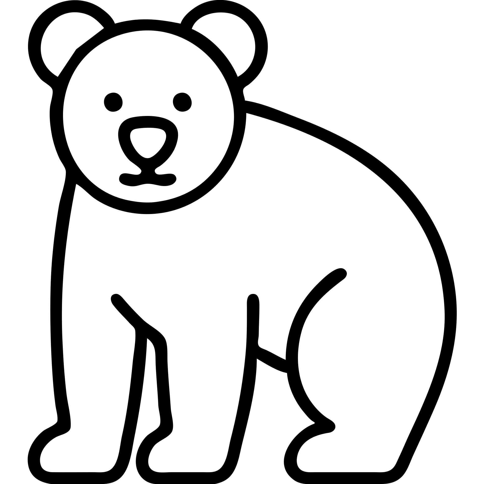 outlined bear icon emoji