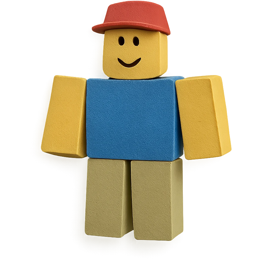 paper craft style Roblox person emoji