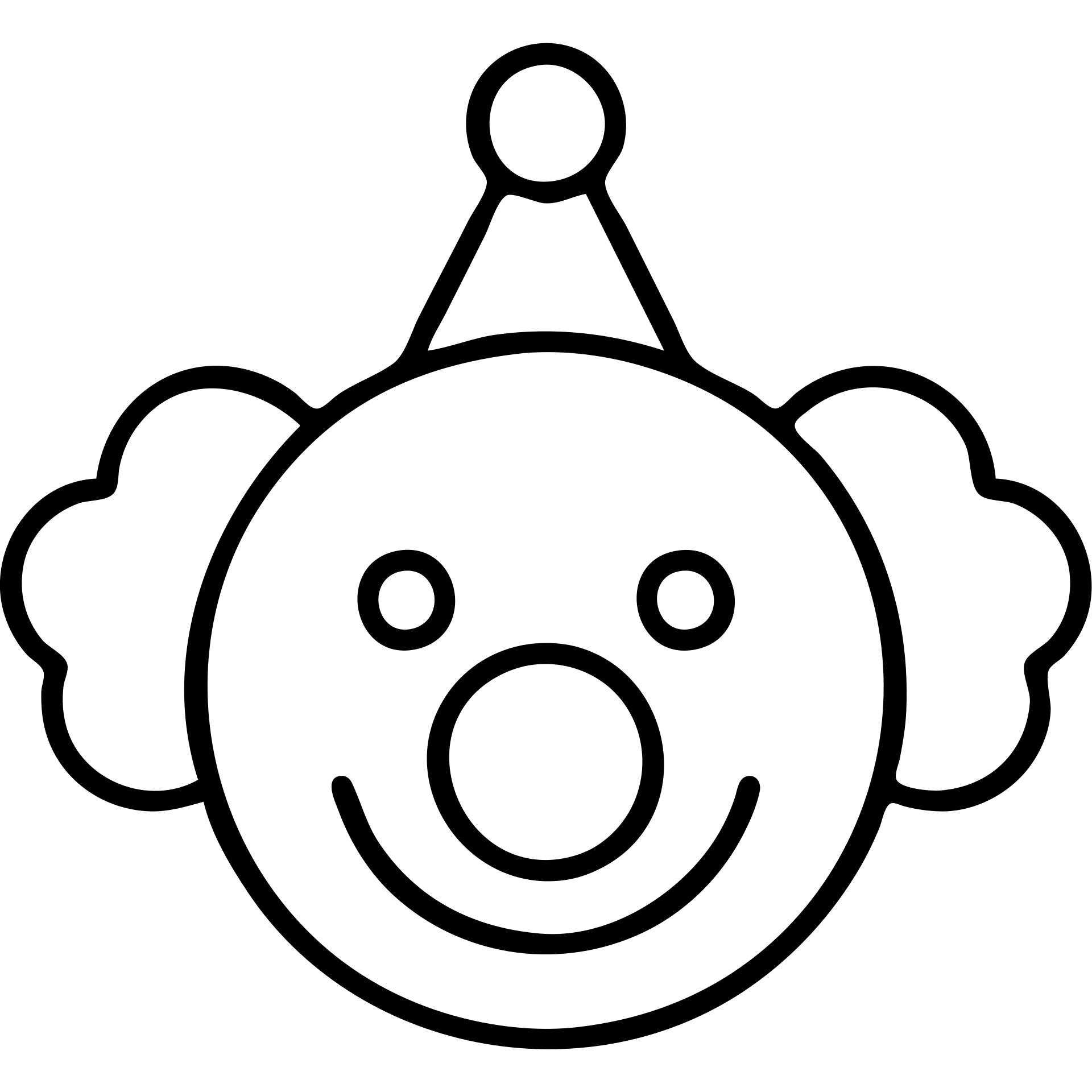 outlined clown face icon emoji