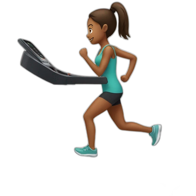 Girl on a treadmill emoji