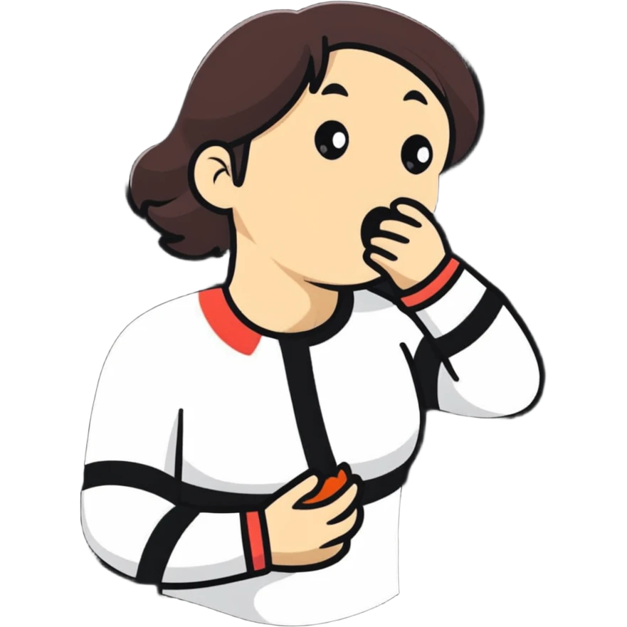 Person sad choking themselves  emoji