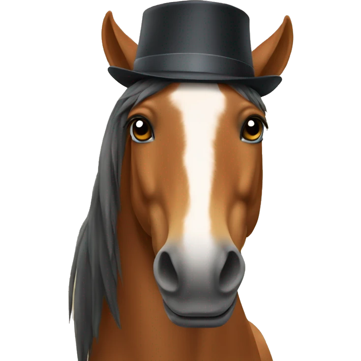 Horse with a hat emoji
