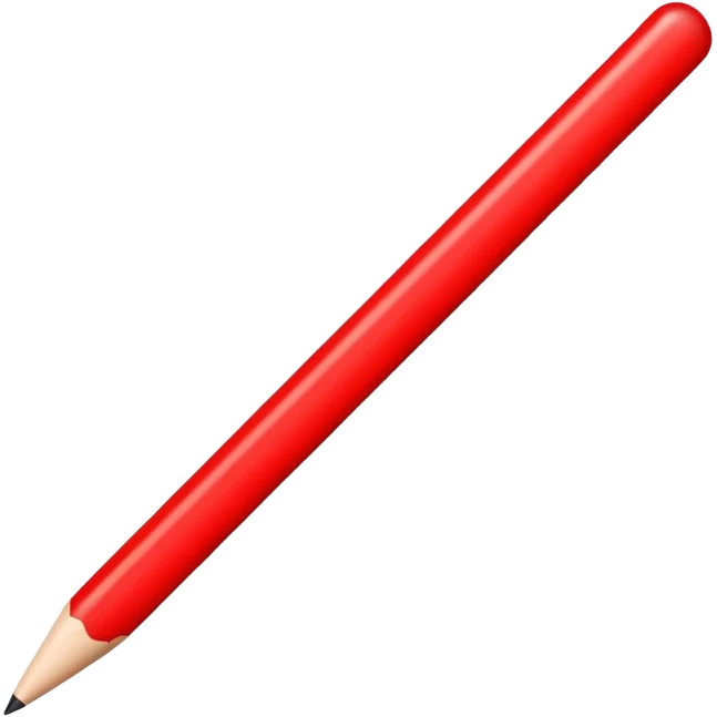 Create a long thin straight red line  emoji