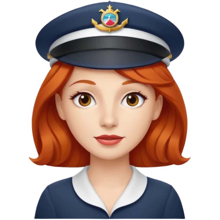 cruise emoji with a red headed woman emoji