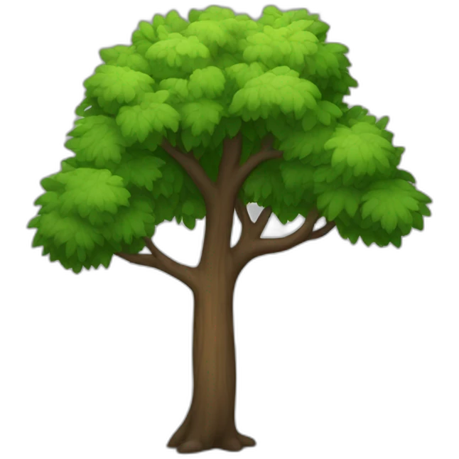 tree with shadow emoji