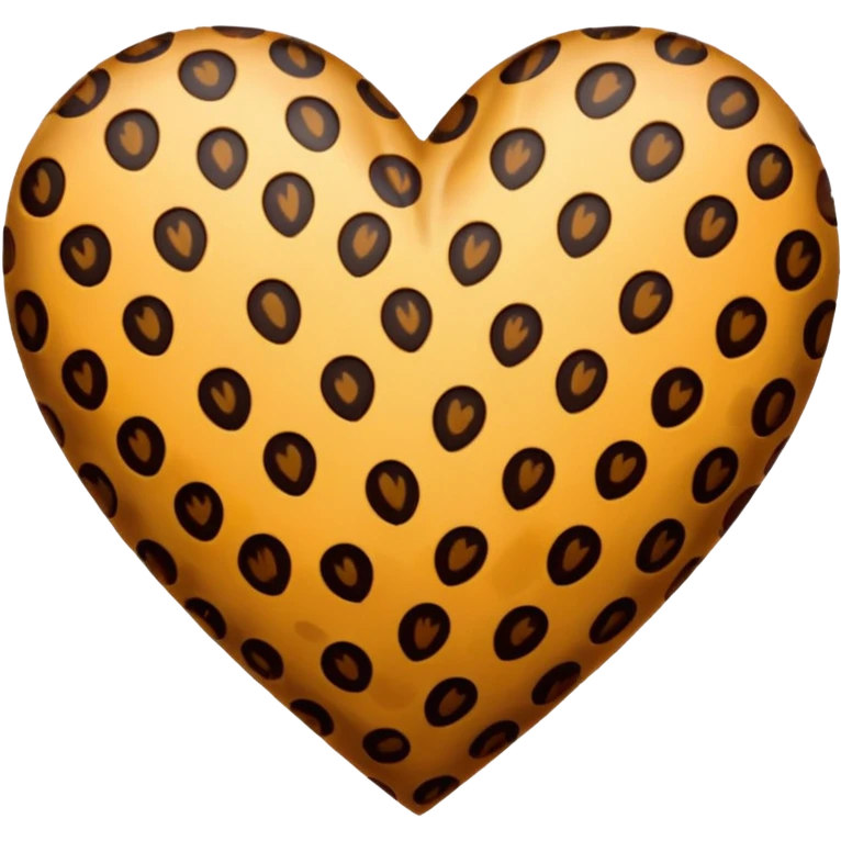 leopard print heart emoji emoji