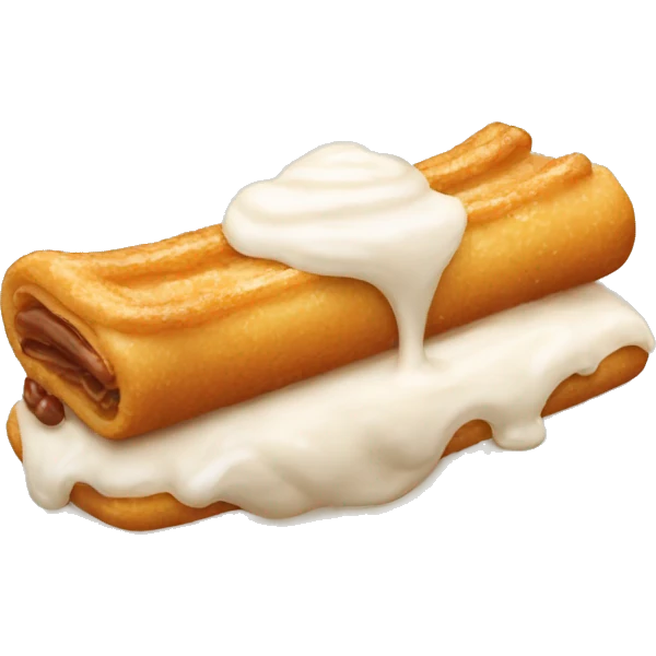Horizontal filled cream churro emoji