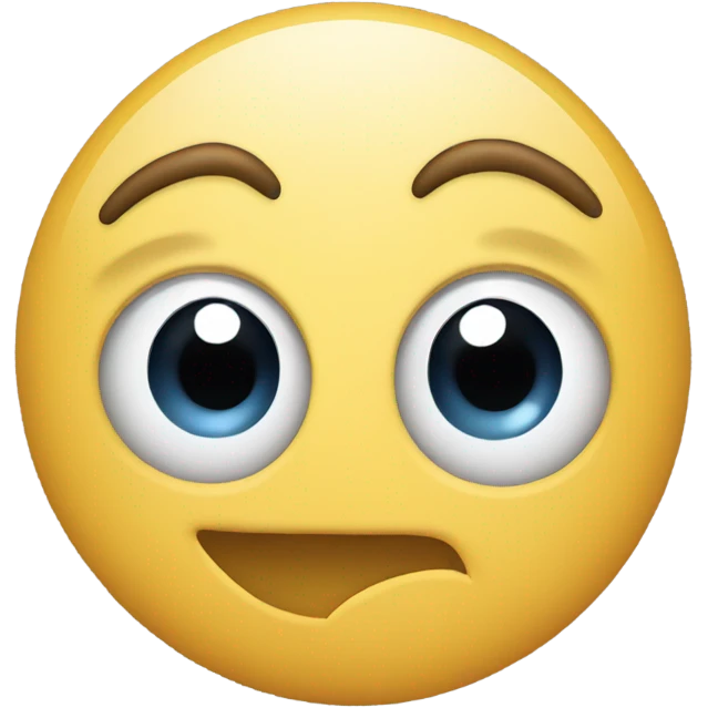 Rolling eye emoji but instead of a straight mouth have it smile emoji