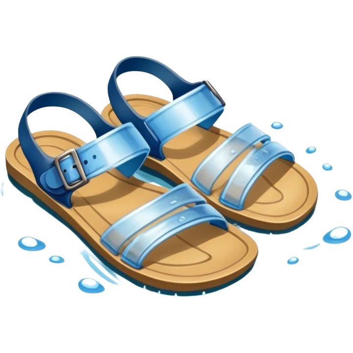 Water oozing from sandals emoji