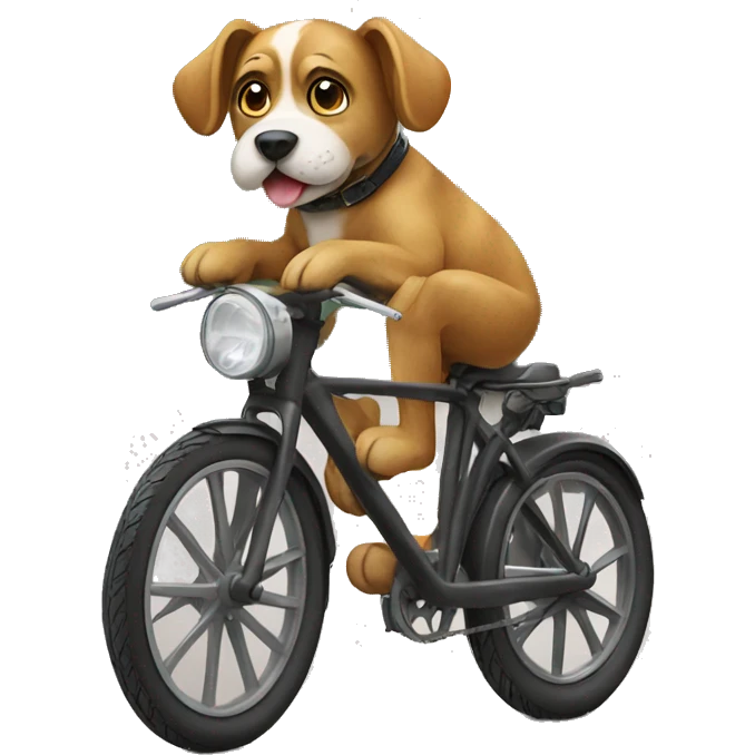 Dog on bike  emoji