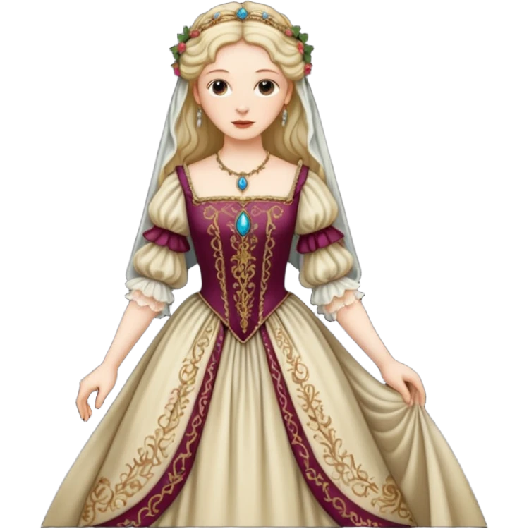 Renaissance lady emoji