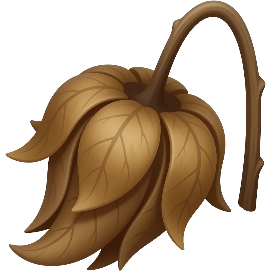 Wilted dead brown plant emoji