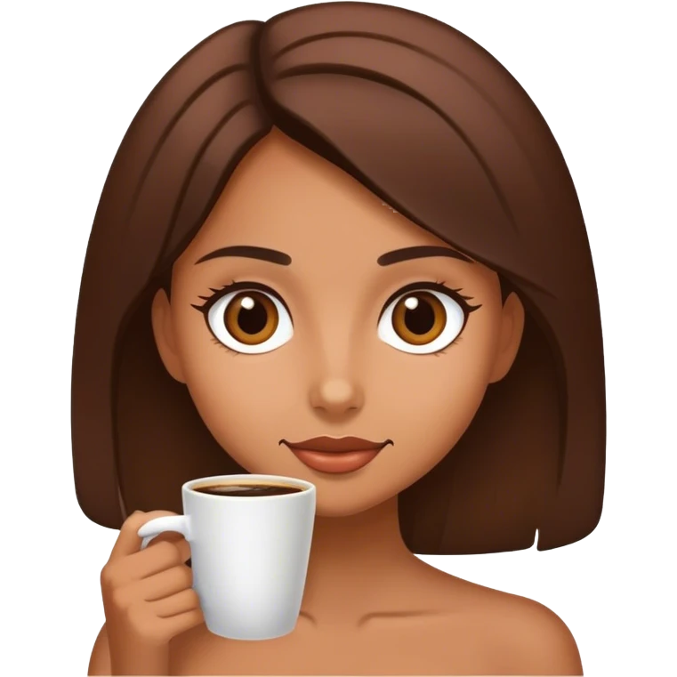 a girl with coffee  emoji