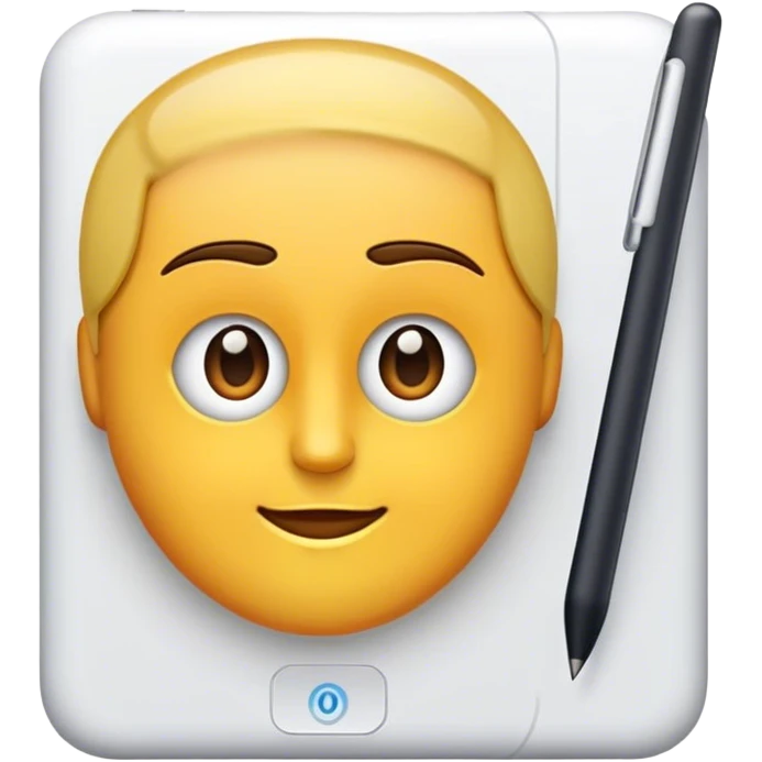 Şık bir dokunmatik ekrana sahip modern bir tablet emoji