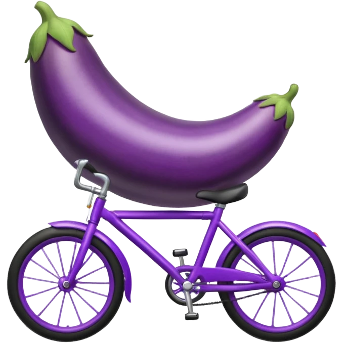 eggplant riding a bike emoji