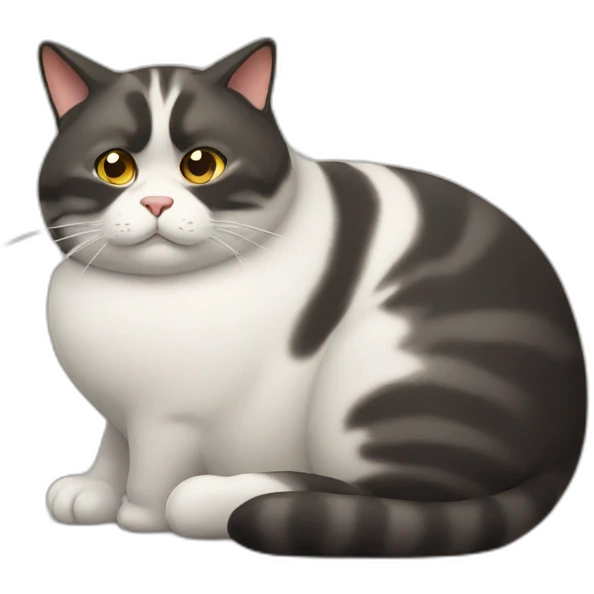 fat lazy cat emoji