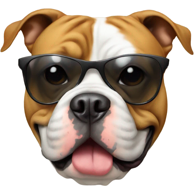American Bully with sunglasses  emoji