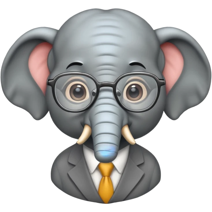 Une éléphante enseignante emoji