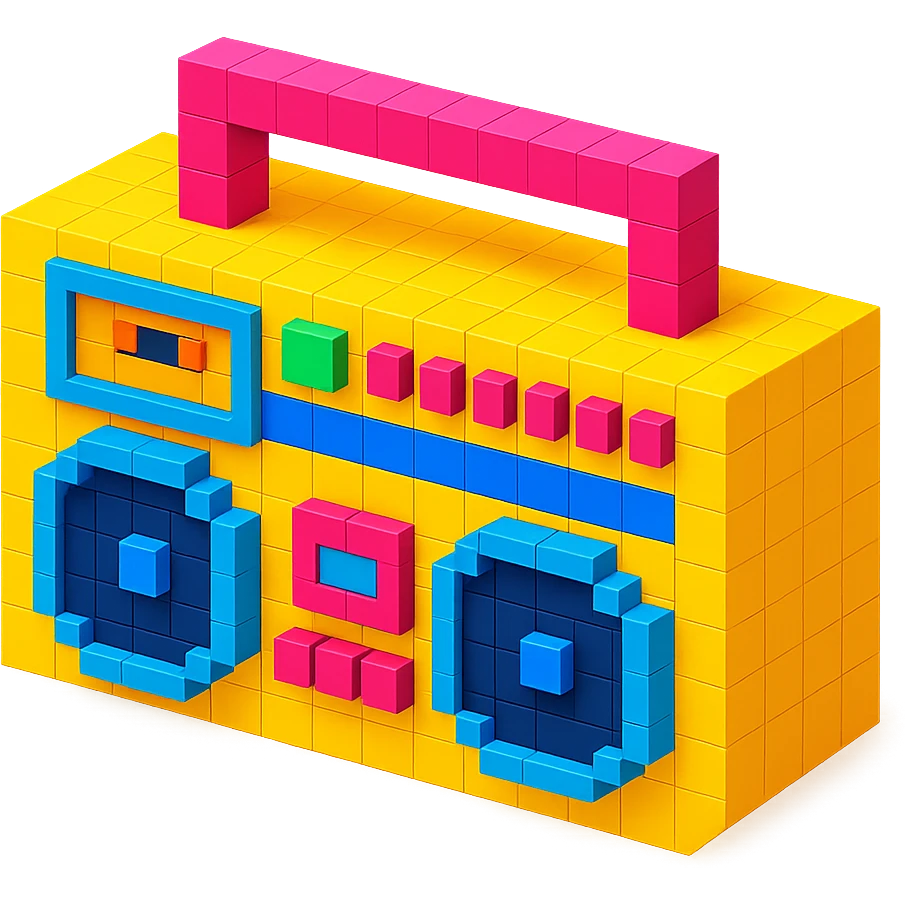 retro hip-hop boombox emoji