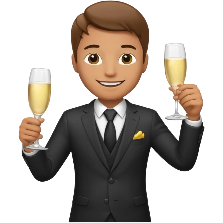 businessman celebrating full body emoji