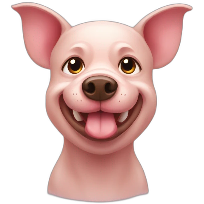 Russian is pig dog emoji