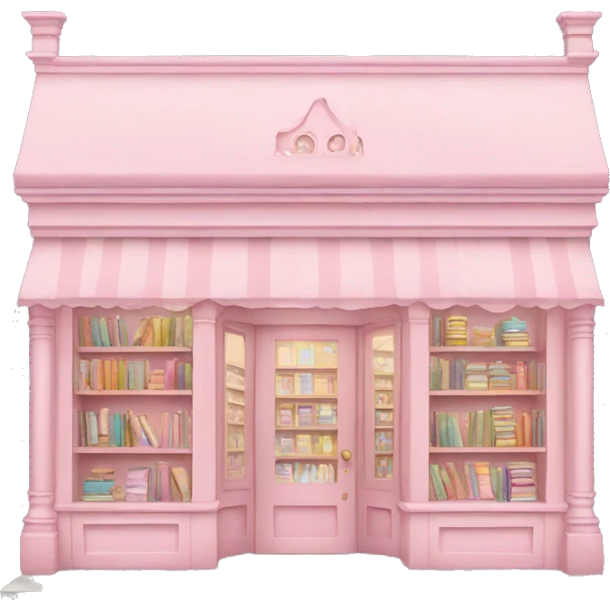 Pastel pink bookshop emoji