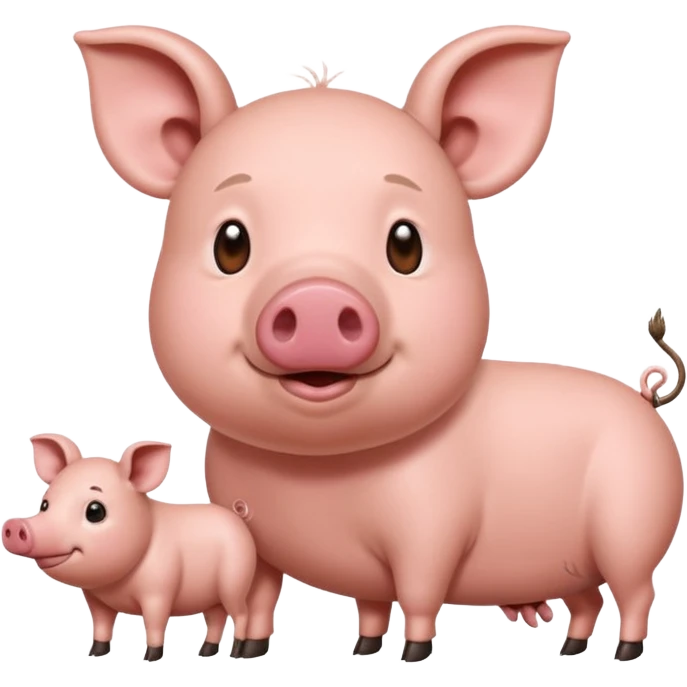 Une fourmi et un cochon dinde devant un trisomique  emoji