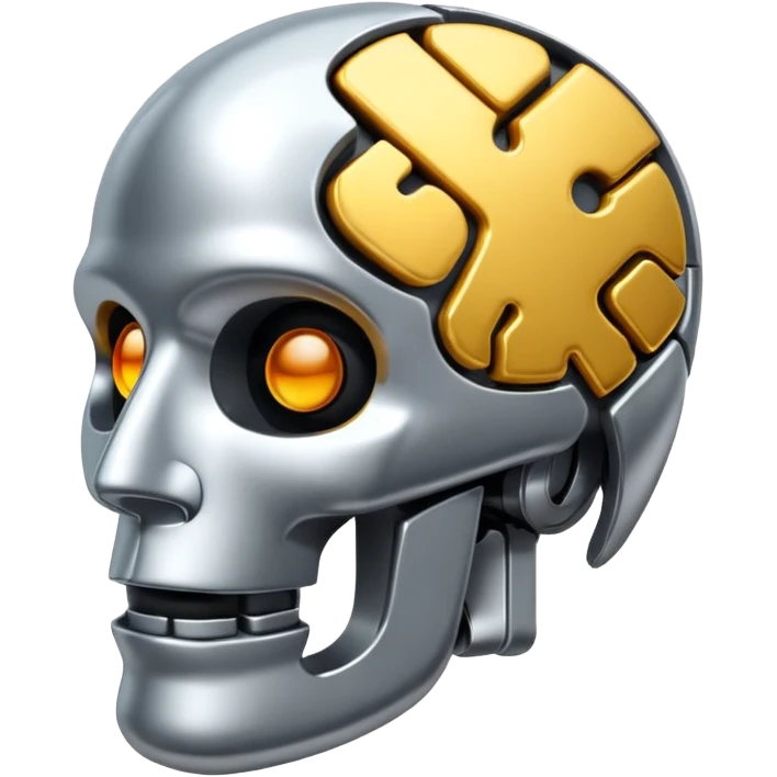 write "AI" with symbol of psychology  emoji