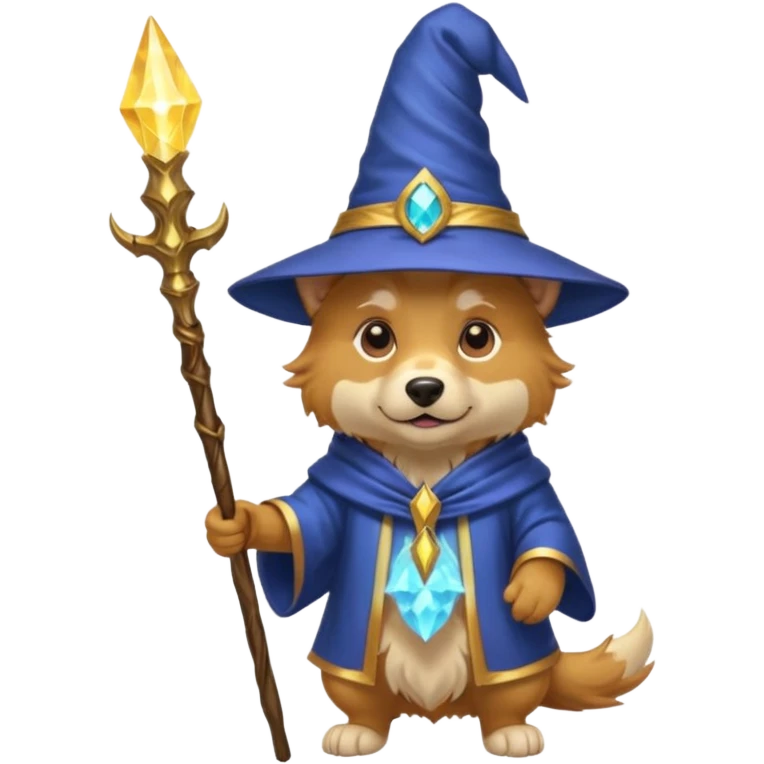 Dog wizard emoji