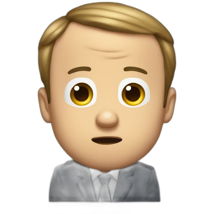 Emmanuel macron crying sitting full body emoji