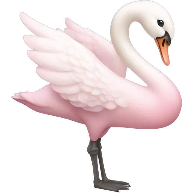 pastel pink swan emoji