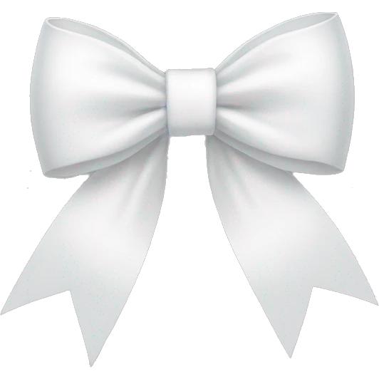 White bow with ✨ emoji