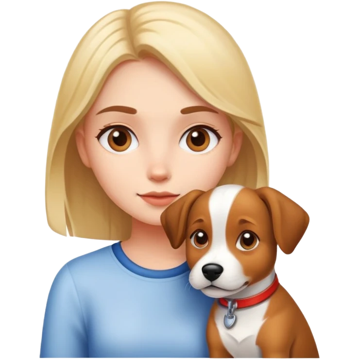 Clean girl with a dog emoji