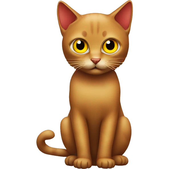 Gatto rosso con occhi gialli  emoji