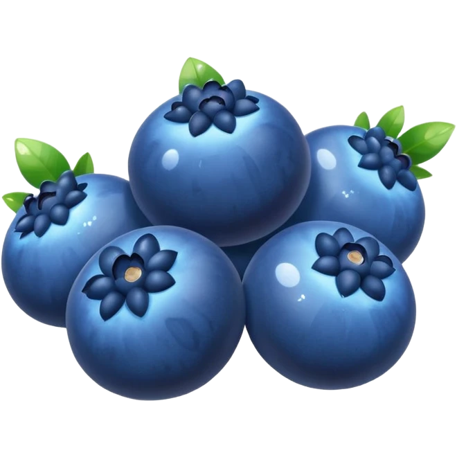 ultra realistic blueberries with glitter emoji