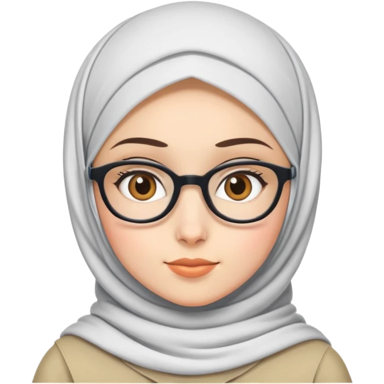 Nerd girl with hijab emoji
