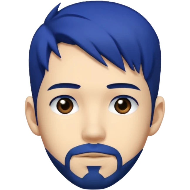 Mike Shinoda with dark blue hair emoji