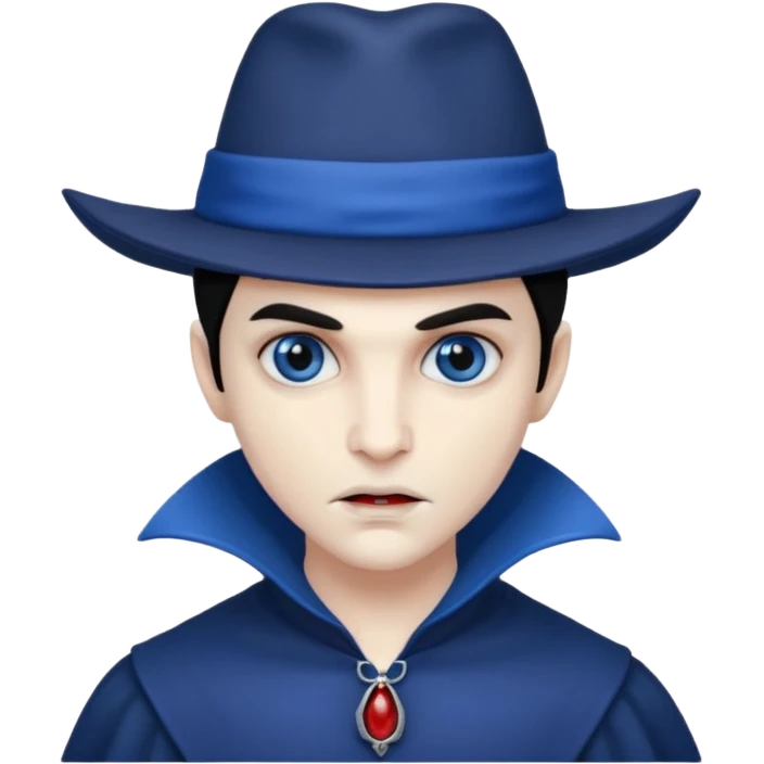 blue hat vampire emoji
