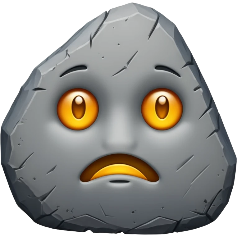 a stone emoji