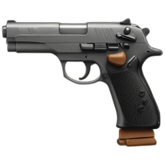Deux main colle faisant des signe de pistolet pointaient le haut emoji