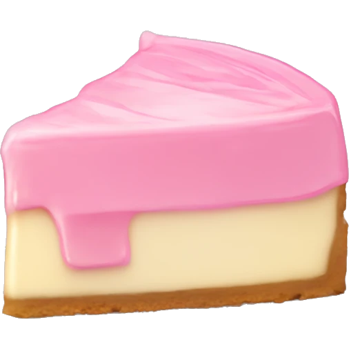 Cheesecake with pink creme emoji