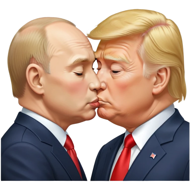 Trump kiss putin emoji