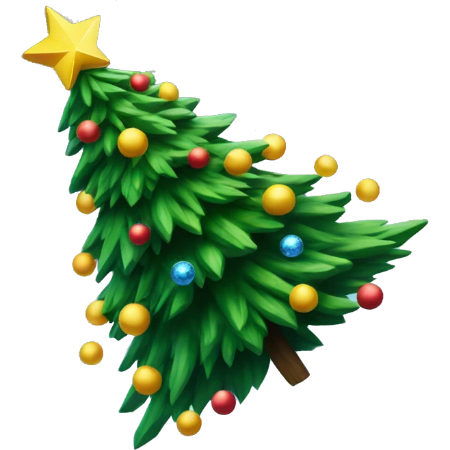 A Christmas tree flying through outer space  emoji