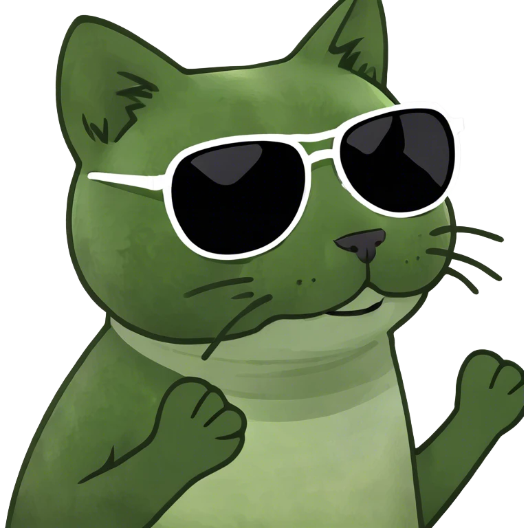 Cat with sunglasses emoji