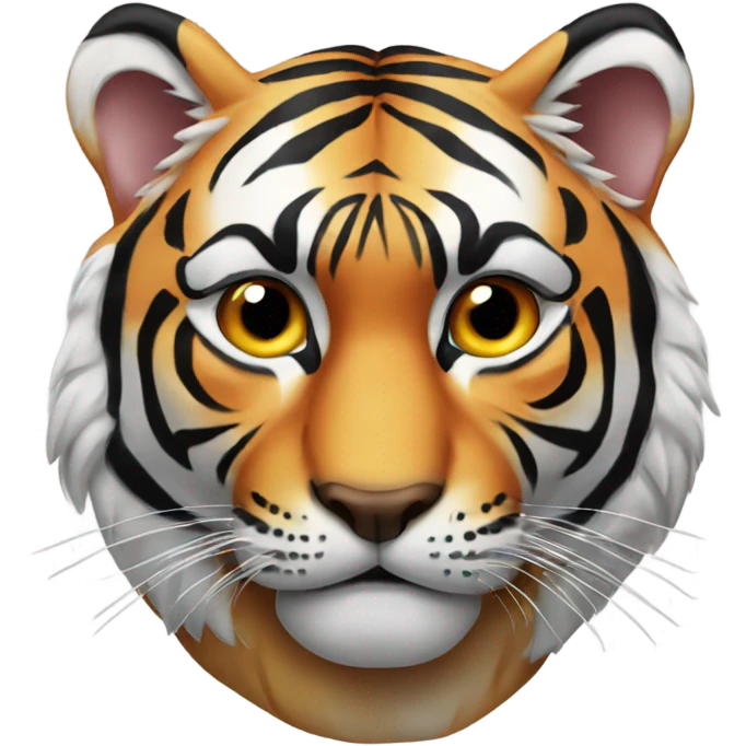 Bengal tiger wearing an eye mask emoji